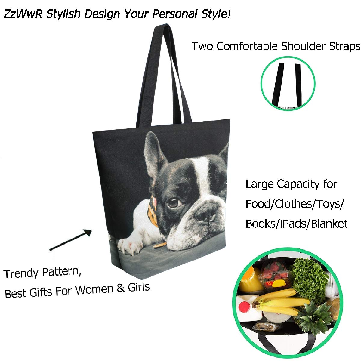Stylish Printed Extra Large Tote Bag for Women - Spacious Shoulder Bag for Beach, Travel, Gym, Grocery Shopping & Daily Use | Durable & Fashionable Carryall for Work, School & Weekend Outings
