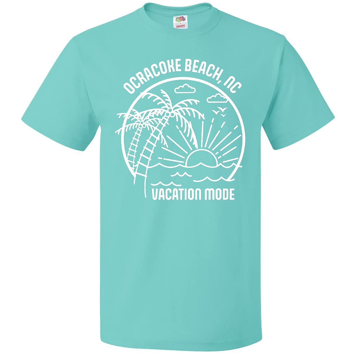Inktastic Summer Vacation Mode Ocracoke Beach North Carolina Graphic T-Shirt - Comfortable Cotton Tee for Beach Trips, Casual Wear & Summer Outfits