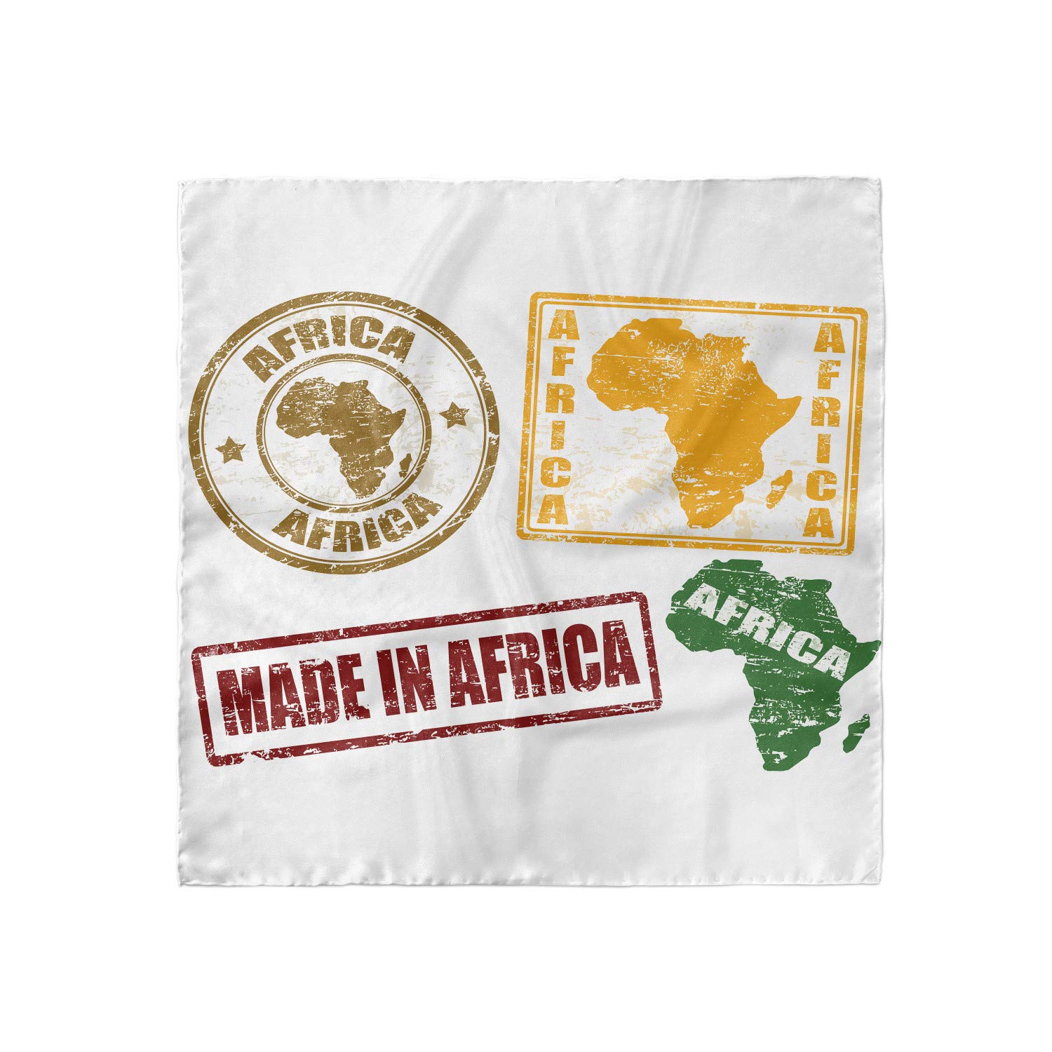 Ambesonne African Print Hair Scarf - Stylish Grunge Stamps Design Head Wrap for Women | Perfect for Boho Fashion, Head Covering & Protective Hairstyles