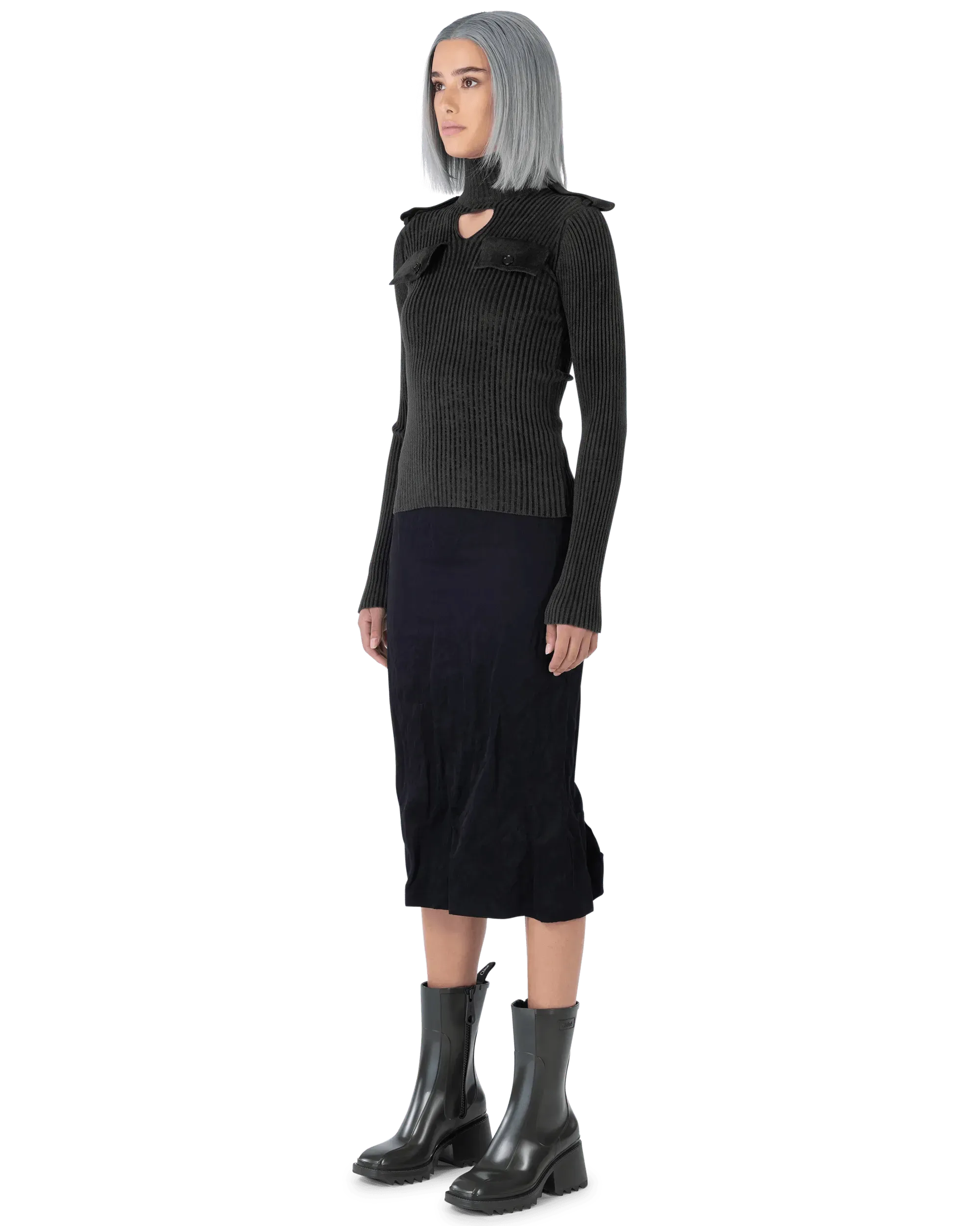 Lightweight Ribbed Turtleneck Sweater for Women - Soft Stretch Knit Top for Fall & Winter - Casual Office Wear & Layering Essential