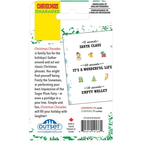 Christmas Charades Game - Fun Holiday Party Game for Families & Friends | Perfect for Christmas Gatherings, Office Parties & Festive Celebrations