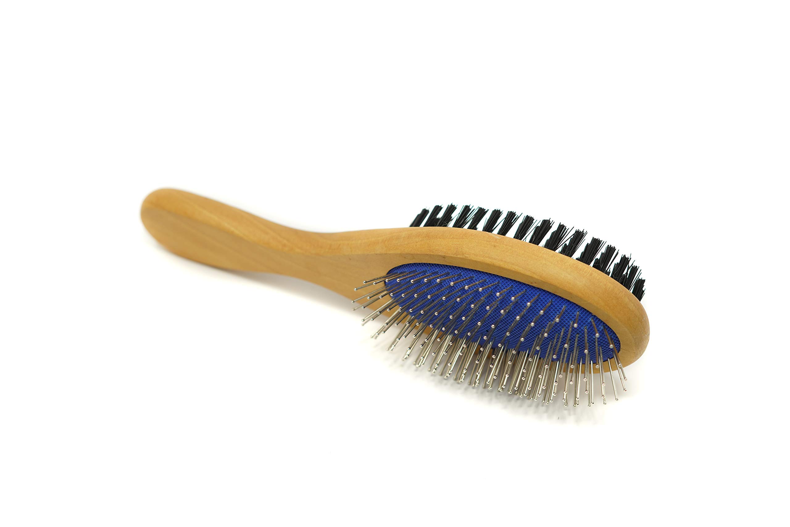 Premium Wooden Pet Brush for Dogs & Cats - 2 in 1 Grooming Tool for Shedding & Massage | Perfect for Daily Brushing, Detangling Fur & Bonding with Pets at Home