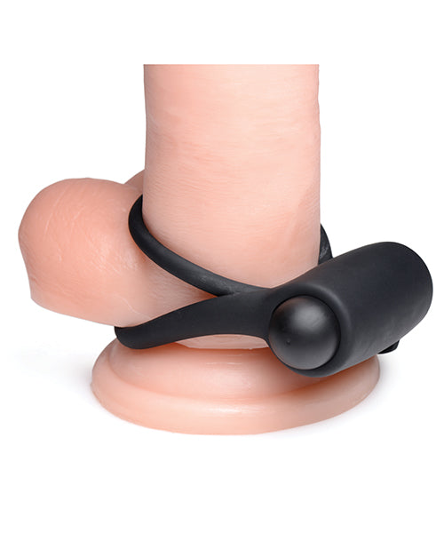 Premium Rechargeable Silicone Cock Ring & Bullet Vibrator with Remote Control - Black - Enhance Intimacy & Couples Play for Ultimate Pleasure