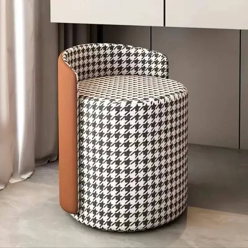 Soft Short Lamb Plush Stool - Cozy Faux Fur Ottoman Pouf for Kids Room, Nursery Decor, Living Room Seating - Perfect for Reading Nook, Playroom, or Bedroom Accent