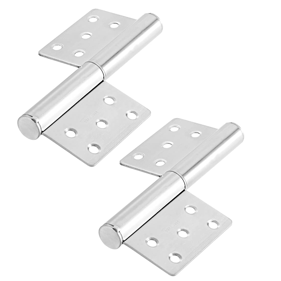Stainless Steel Cabinet Hinges 5 Inch - Heavy Duty Lift Off Slip Joint Flag Hinges with 10 Holes (4 Pack) - Perfect for Kitchen Cabinets, Furniture Doors & DIY Projects