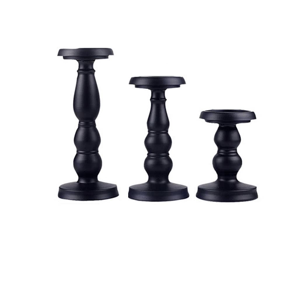 Nordic Minimalist Black Tapered Candle Holder - Moisture Resistant Pillar Candle Stand for Dinner, Living Room, Kitchen & Dining Room Decor - Elegant Candlestick Lamp for Romantic Ambiance & Home Decor (Color: A)