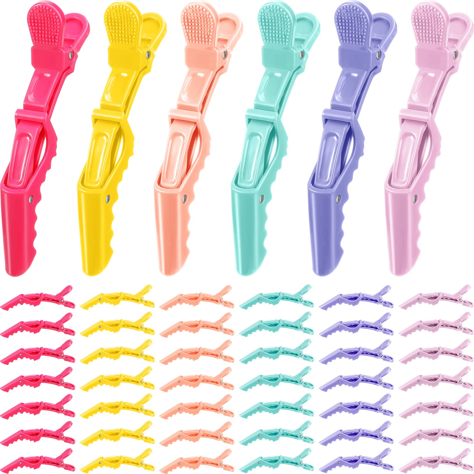 50 Pcs Colorful Alligator Hair Clips - Non-Slip Salon Hair Styling Clips for Sectioning & Styling - Hair Accessories for Women & Girls - Perfect for DIY Hair Coloring, Salon Use & Everyday Hairstyles