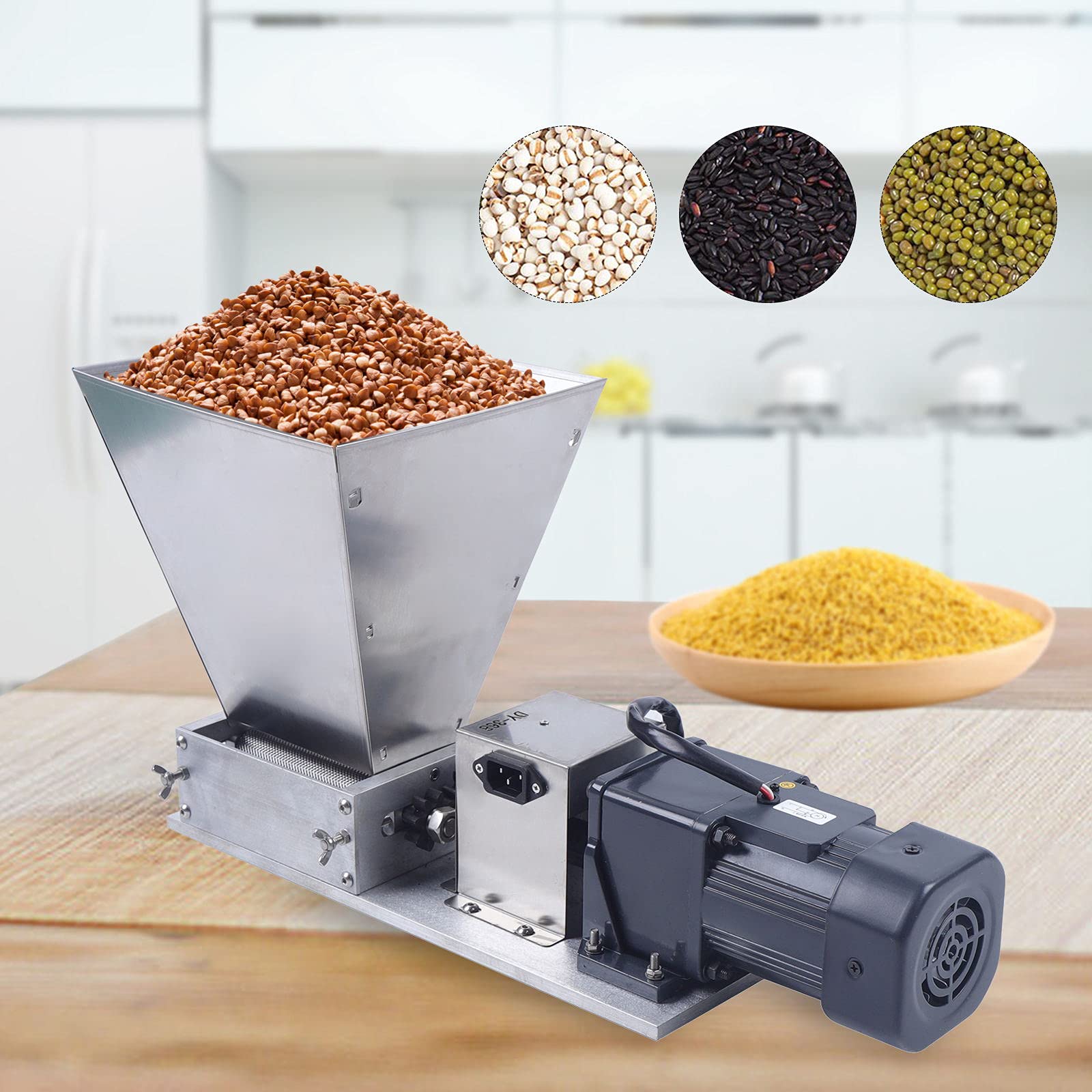Electric Grain Mill for Home Brewing - Barley Grinder, Malt Crusher, Grain Grinder Machine DY-368 | Perfect for Beer Making, Bread Flour, and Healthy Grain Processing