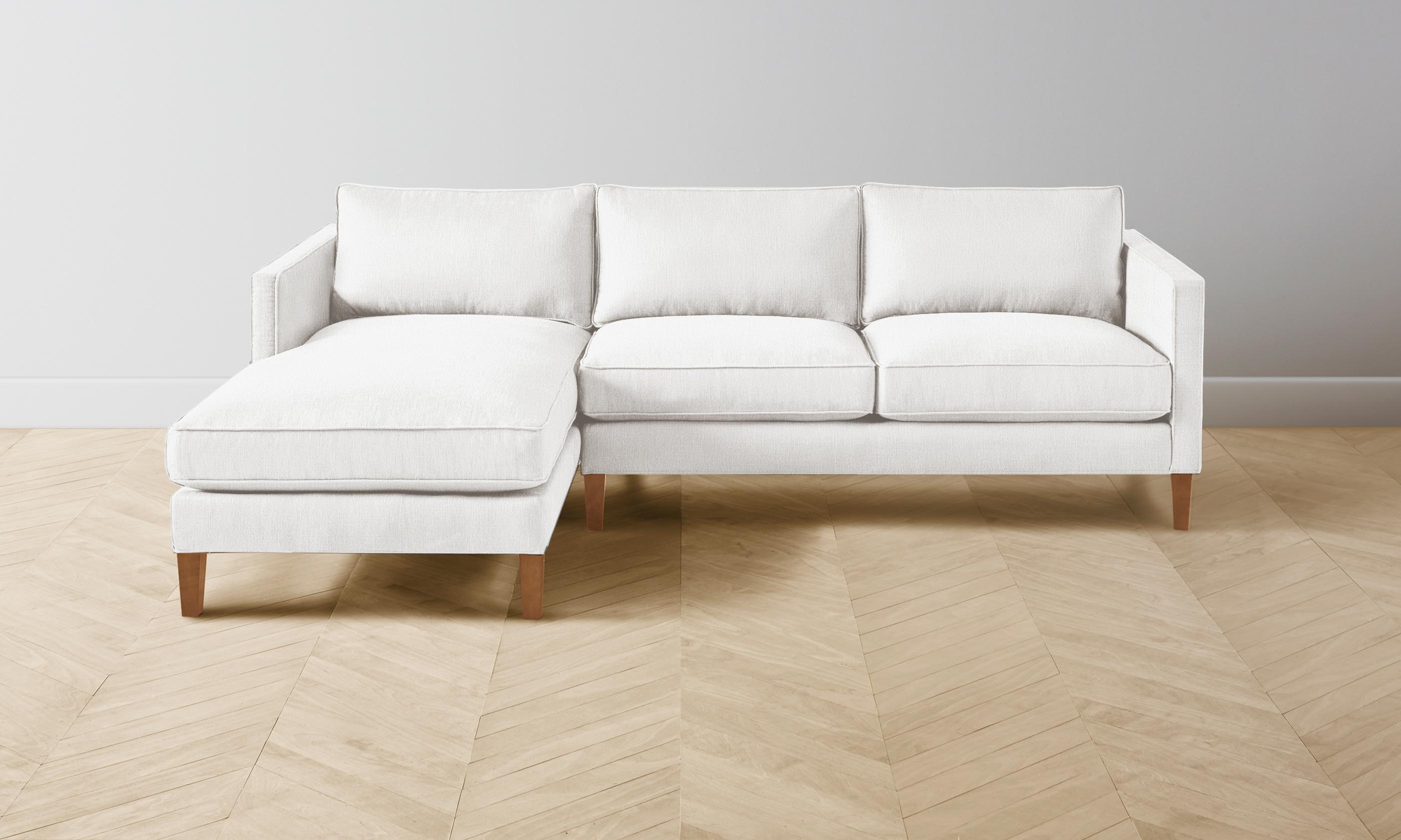 Crosby Sectional Sofa - Performance Bouclé Polar Fabric, Modern & Comfortable for Living Room, Family Room, or Lounge Area