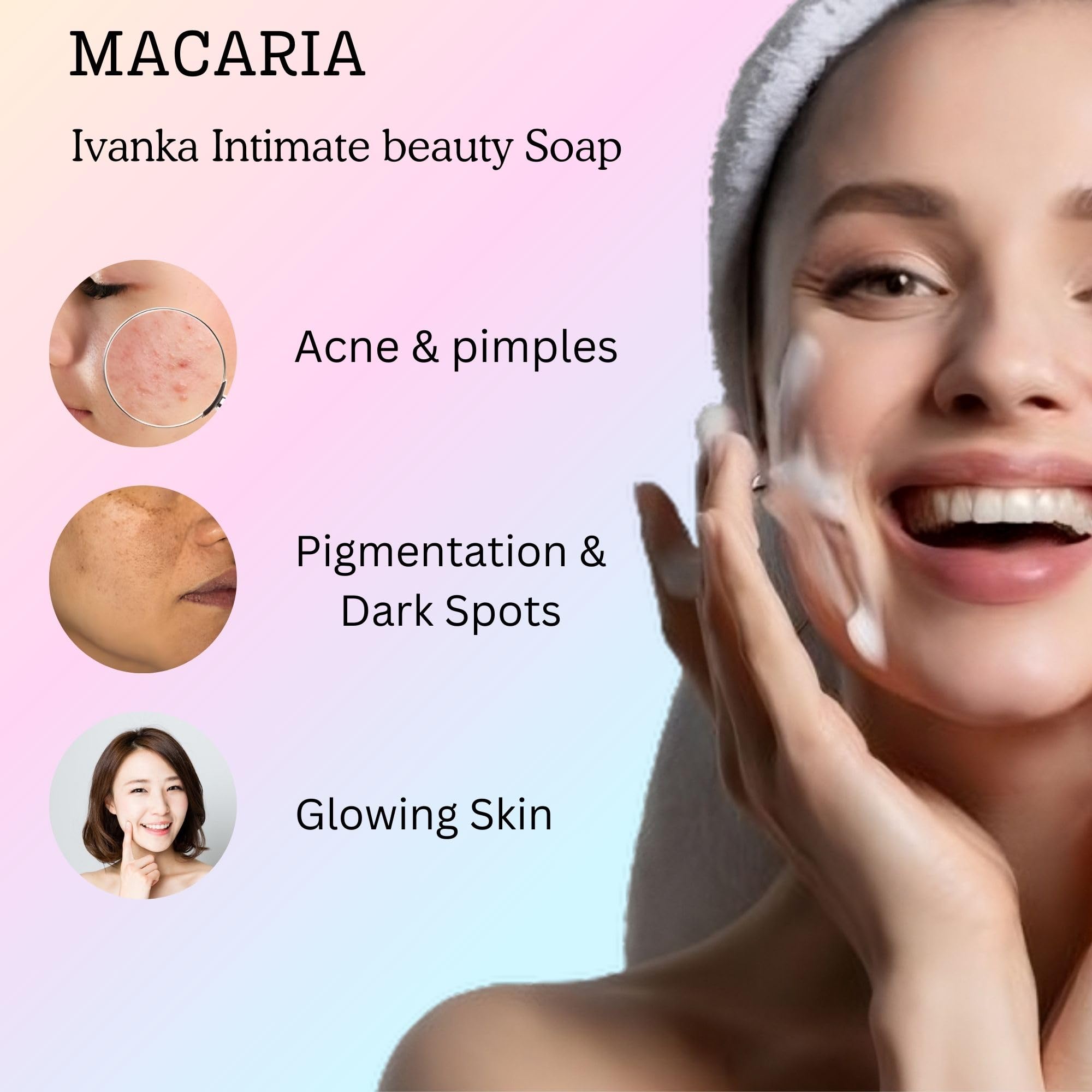 MACARIA Glutathione Whitening Soap - Skin Brightening & Fairness Treatment for Clear Complexion | Perfect for Daily Skincare & Dark Spot Reduction