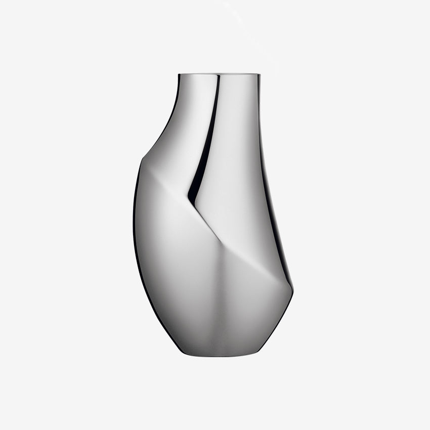 Georg Jensen Flora Vase - Premium Stainless Steel Flower Vase for Home Decor, Wedding Centerpiece & Modern Interior Design