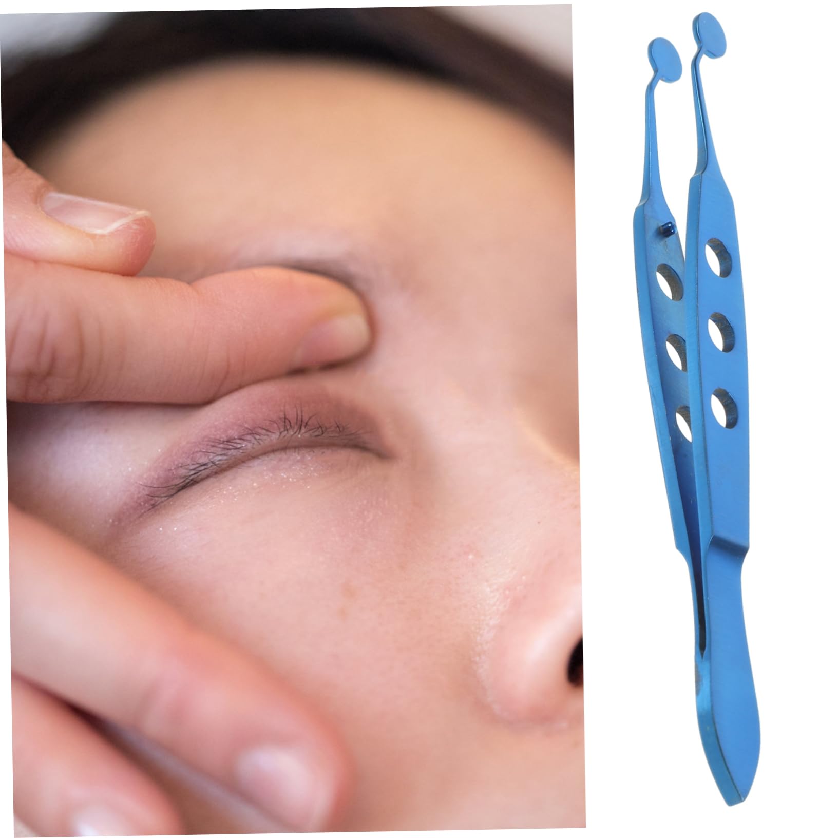 **Healeved Meibomian Gland Massage Tweezers - Titanium Alloy Eyelash Curlers & Ingrown Hair Tweezers for Women - Precision Lighted Tweezers for Lash Clusters & Chin Hair - Perfect for Salon, Home & Travel Use**