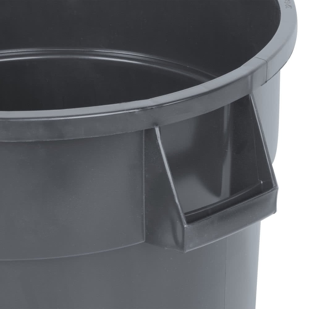 32 Gallon Heavy Duty Trash Can - Gray/Black Commercial Garbage Bin with Lid | Durable & Odor-Resistant for Kitchen, Office, Restaurant & Outdoor Use