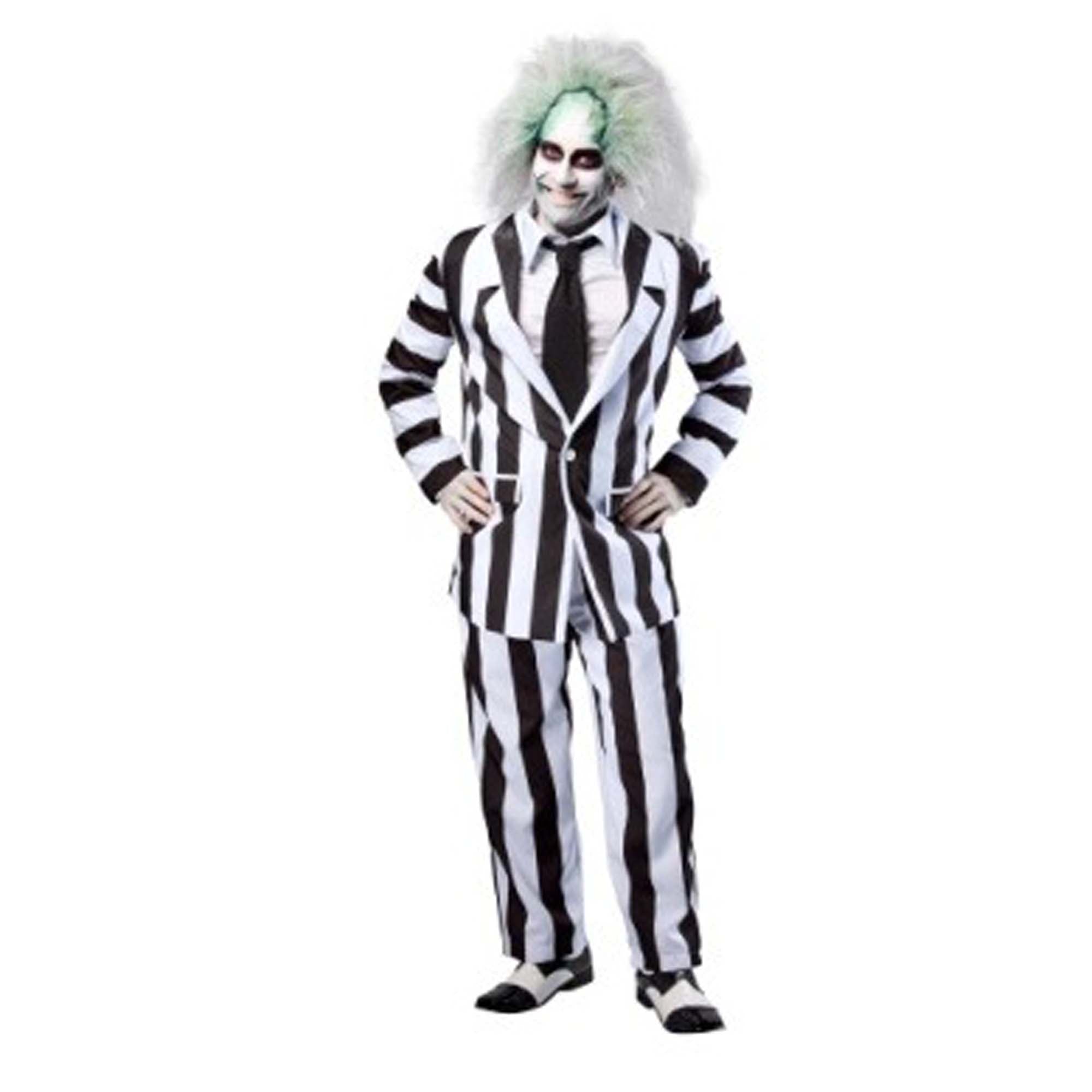 Beetlejuice Grand Heritage Costume for Adults - Striped Suit Jacket & Pants | Halloween Cosplay, Movie Party Outfit, Themed Dress-Up