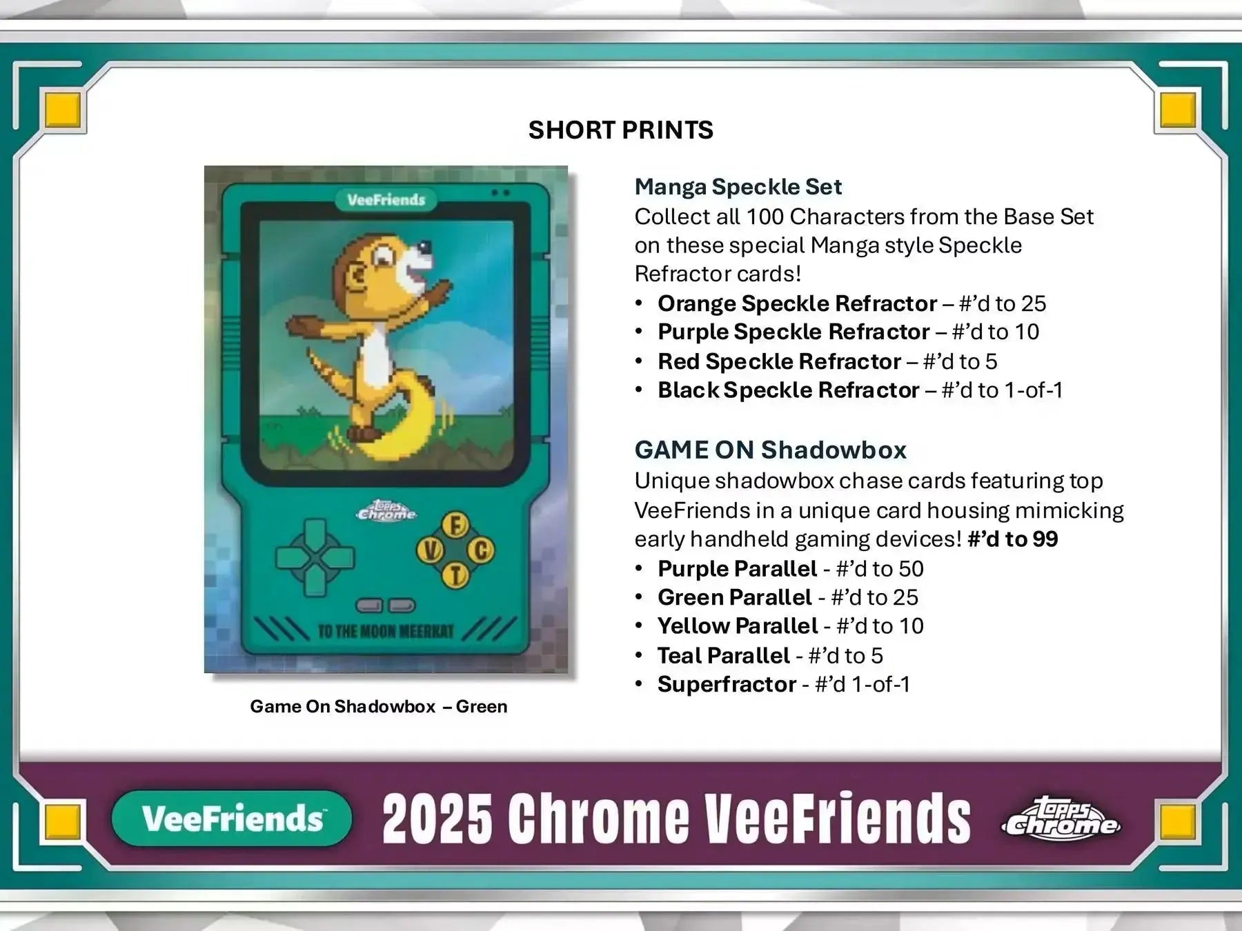 2025 Topps Chrome VeeFriends Trading Cards Hobby Pack - Single Pack for Collectors & Investors | Perfect for Gifts, Trading, and Display
