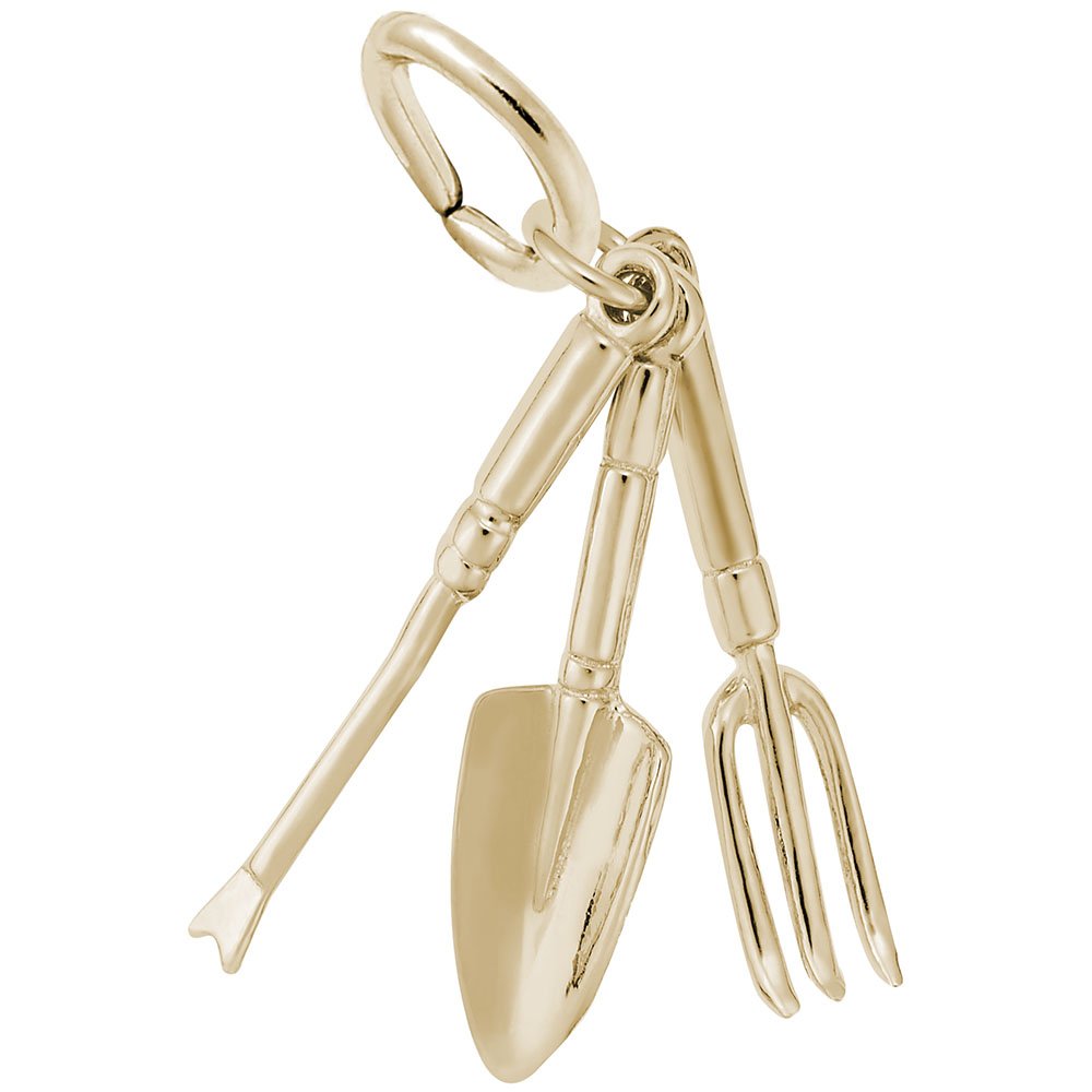Rembrandt Gardening Charm Pendant - Gold & Sterling Silver Jewelry for Plant Lovers - Perfect Gift for Gardeners & Nature Enthusiasts