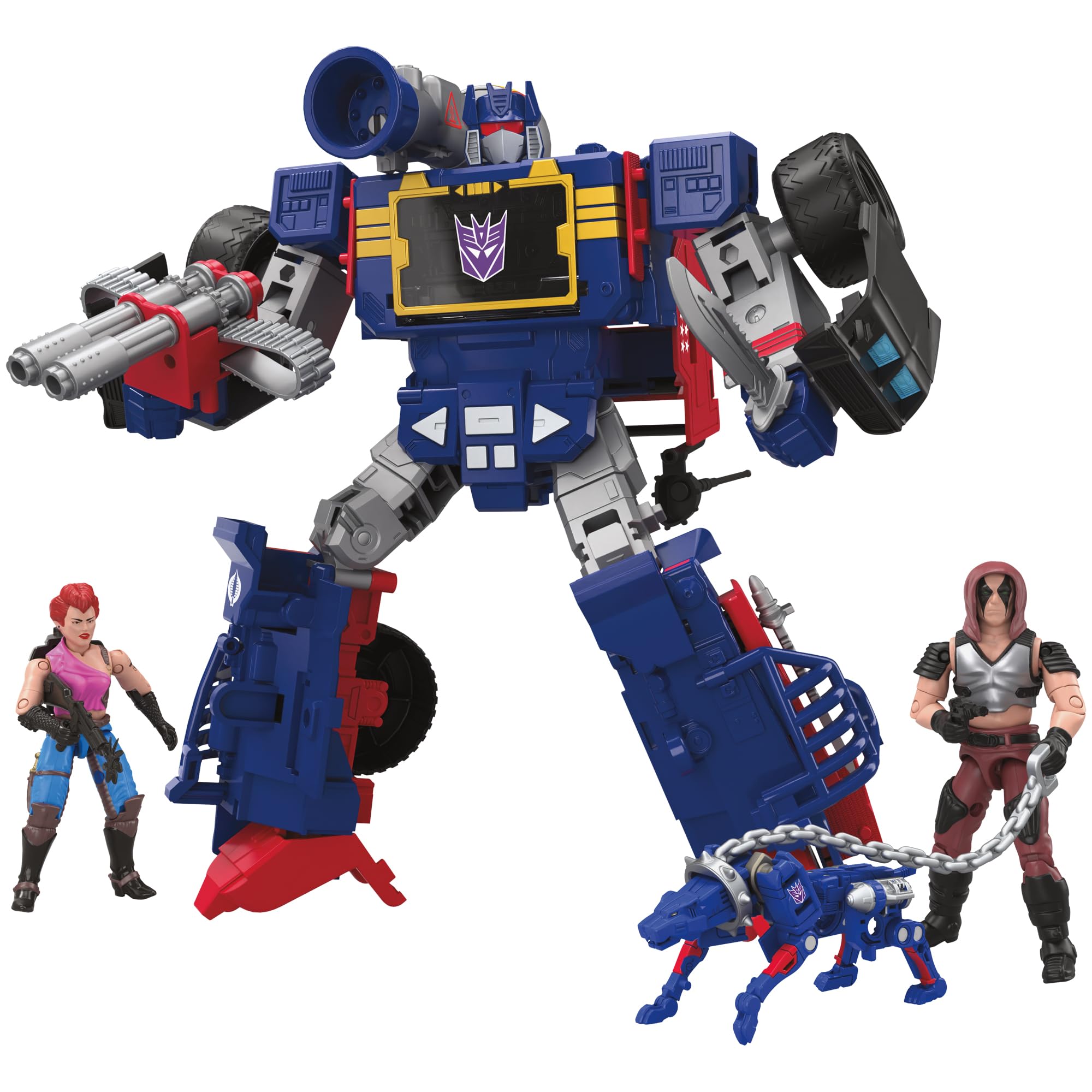 Transformers Collaborative G.I. Joe x Toys Soundwave Dreadnok Thunder Machine Action Figure Set with Zartan & Zarana - Collectible Toys for Kids Ages 8+ | Perfect for Playtime, Display & G.I. Joe Fans Collection