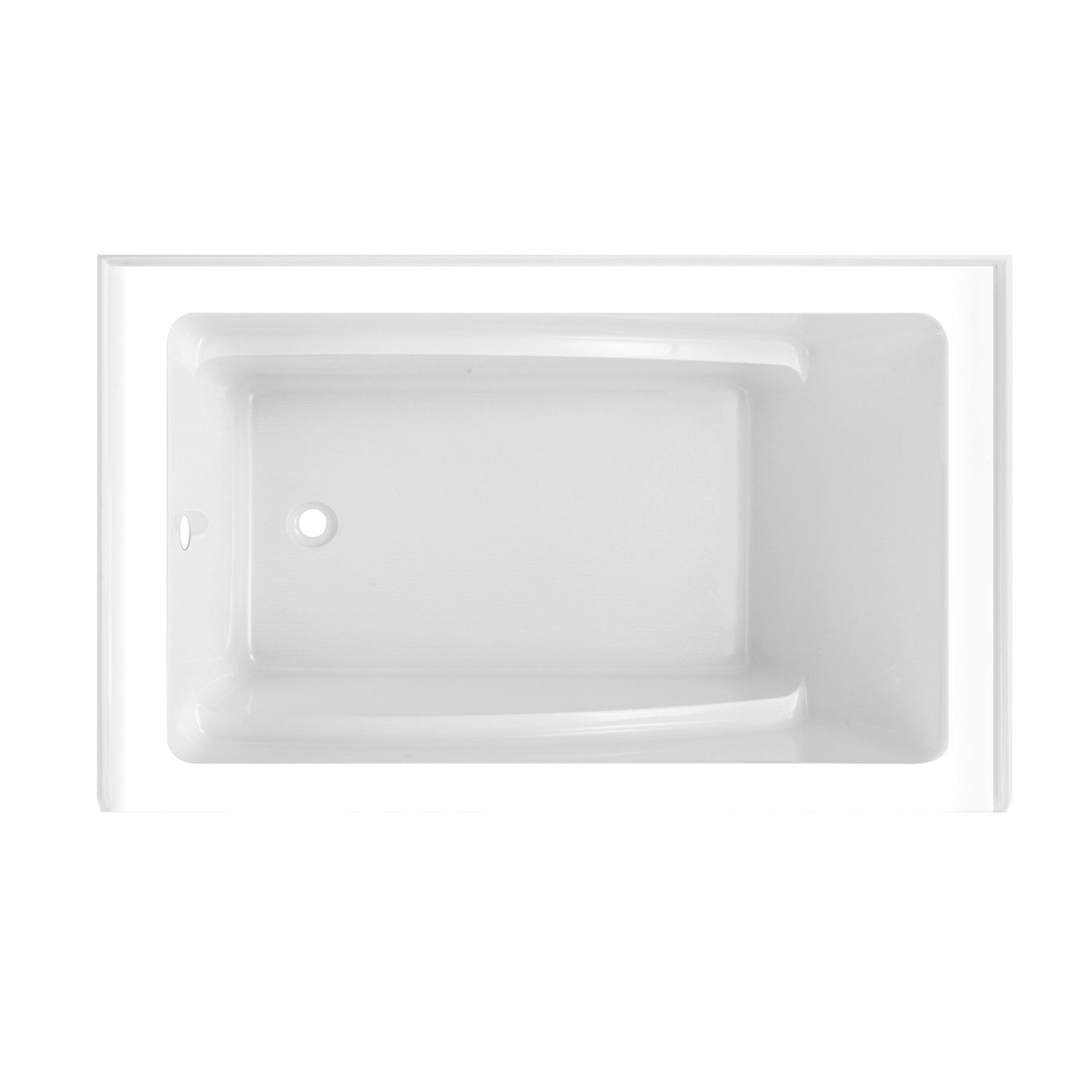 Aqua Eden 54 Inch Acrylic Rectangular 3 Wall Alcove Bathtub - Left Hand Drain, Glossy White - Perfect for Modern Bathroom Renovations & Spa-Like Retreats