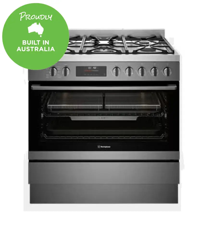 Westinghouse WFEP9717DD 90cm Dual Fuel Pyrolytic Freestanding Oven with AirFry Function - Dark Stainless Steel | Perfect for Baking, Roasting & Air Frying | Ideal for Home Kitchens & Professional Chefs