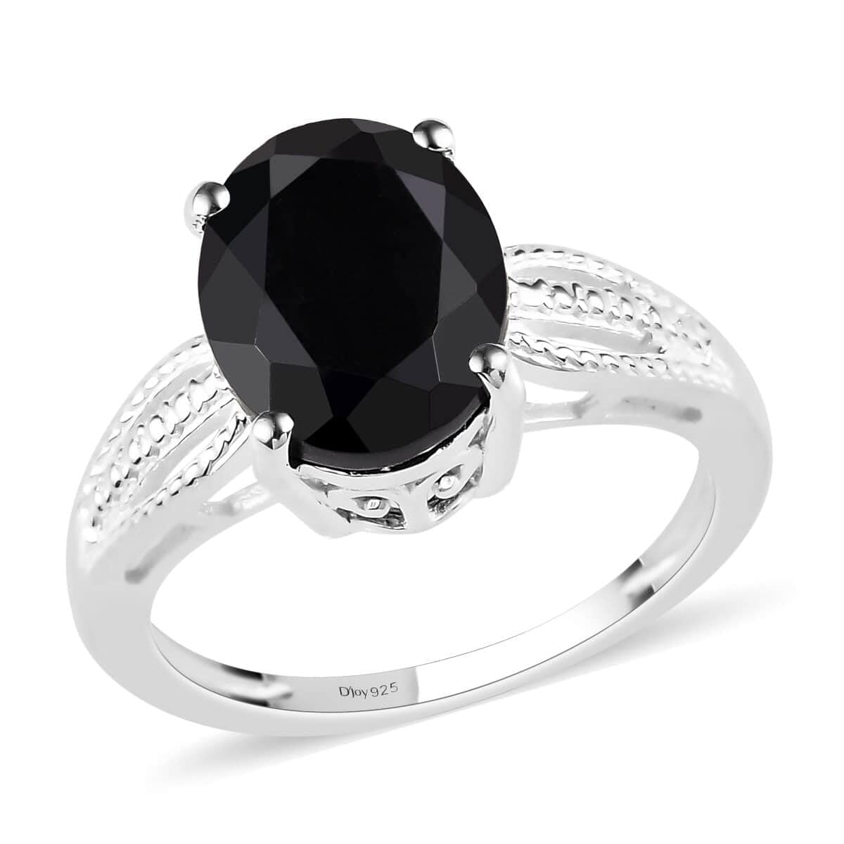 Shop LC Black Tourmaline Ring - 925 Sterling Silver Split Shank Vintage Statement Jewelry for Women | Elegant Engagement, Birthday Gift Idea for Her | Perfect for Weddings, Anniversaries & Special Occasions