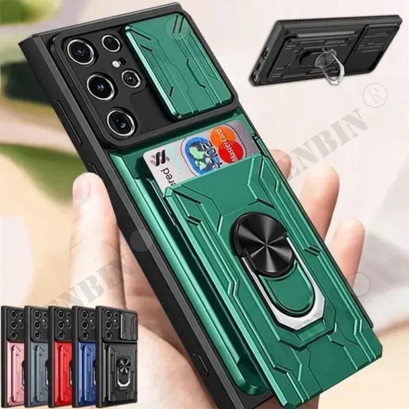 Samsung Galaxy S25 Ultra Phone Case with Ring Stand & Camera Protection - Military-Grade Shockproof Cover for Everyday Use, Travel, and Outdoor Activities