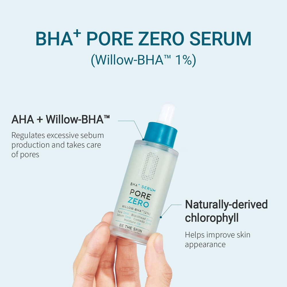 Be The Skin BHA+ Pore Zero Serum 30ml - Korean Skincare for Oily & Acne-Prone Skin - Minimizes Pores & Controls Sebum - Perfect for Daily Facial Care Routine