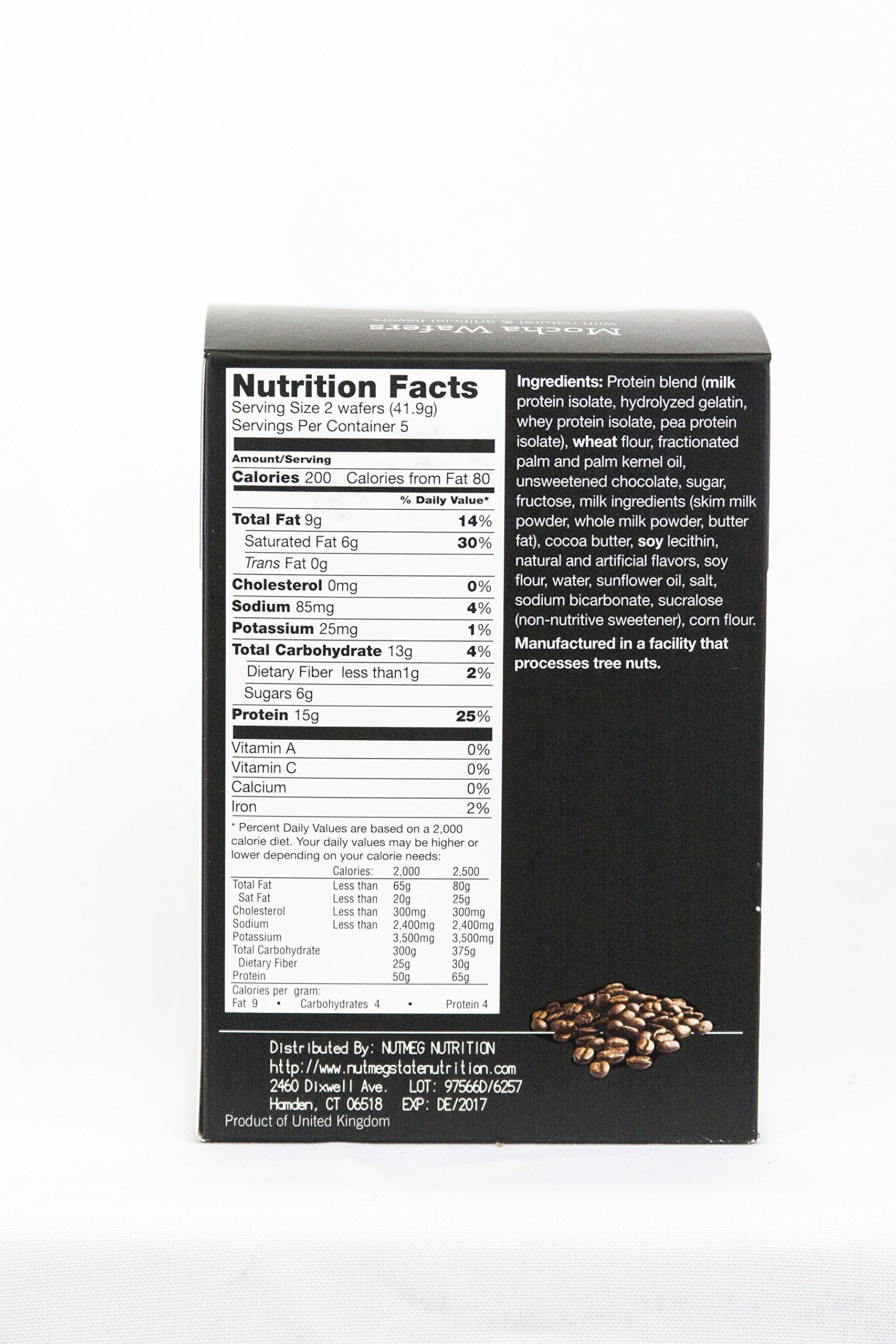 ProtiFit Mocha Protein Wafers - Low Carb High Protein Snack Bars for Weight Loss & Keto Diet - Ideal for On-the-Go Breakfast, Gym Workout & Healthy Lifestyle