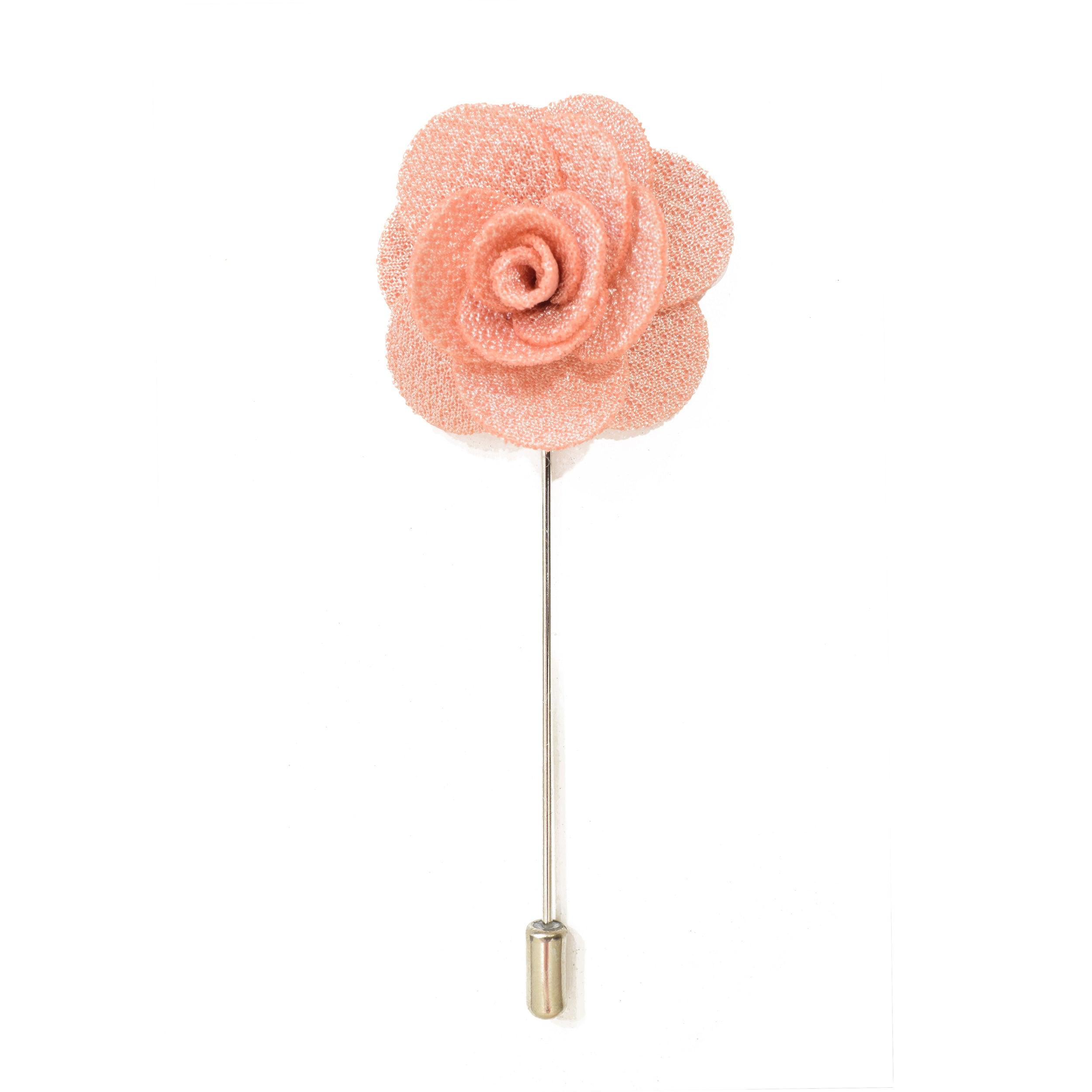 Elegant Peach Petal Lapel Pin - Floral Brooch for Women & Men - Perfect for Weddings, Suits, Blazers & Formal Occasions