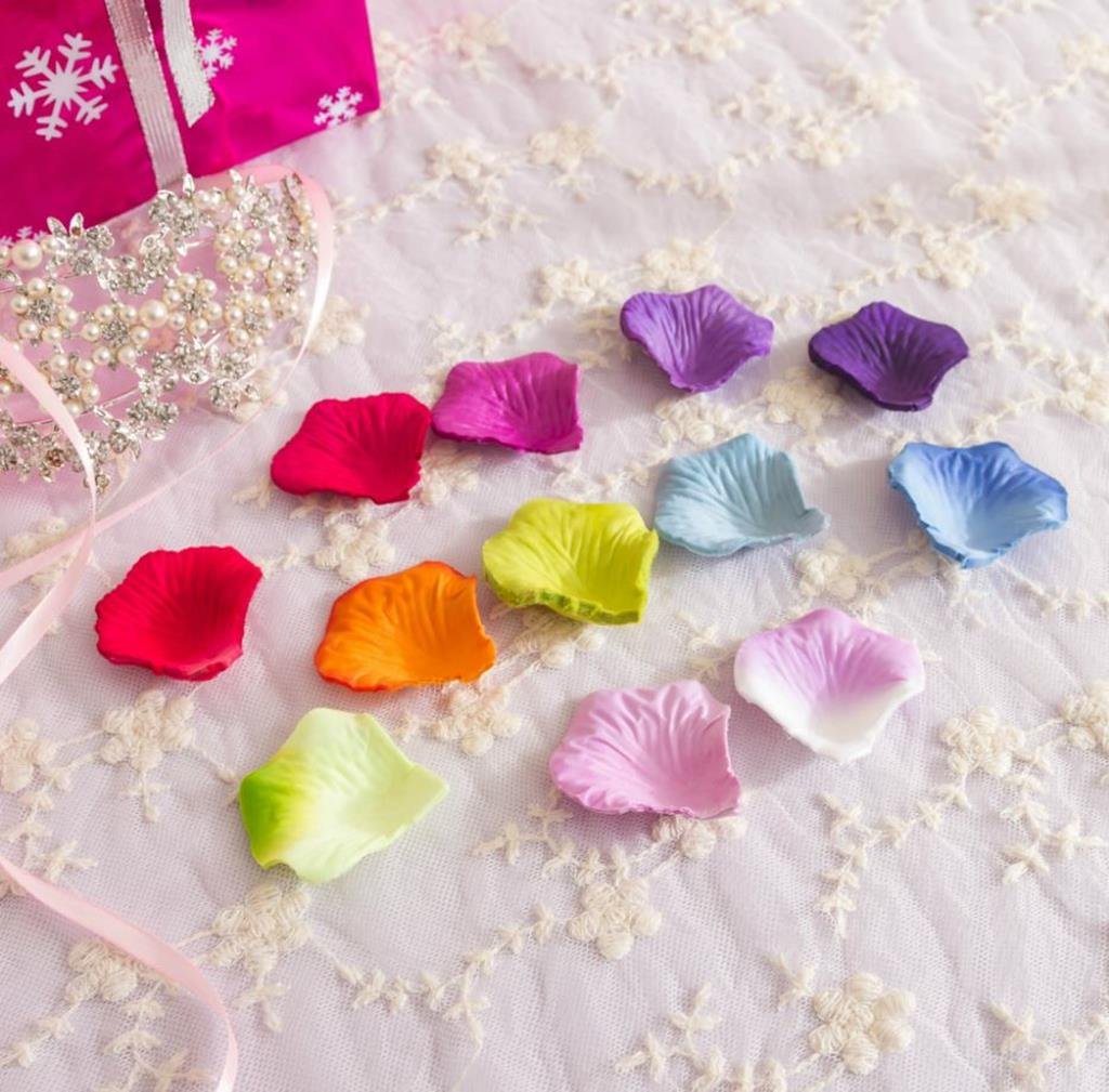 4000 Pcs Coffee Silk Rose Petals - Realistic Wedding Flower Decorations for Aisle, Table Scatter, Bridal Shower & Romantic Party Decor