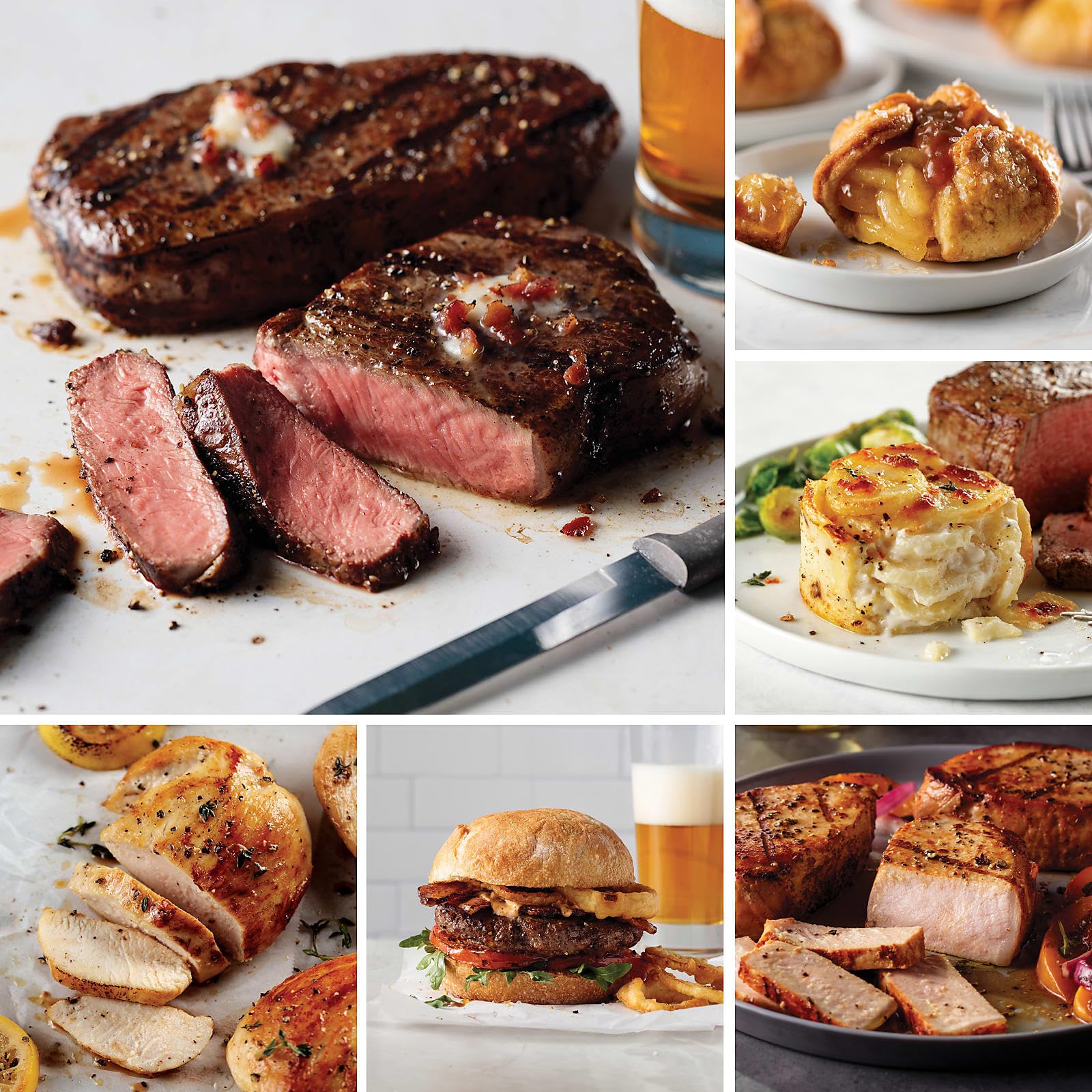 Omaha Steaks Premium Grilling Favorites Bundle - Ribeye Steaks, Boneless Chicken Breasts, Pork Chops, Burgers & Sides | Perfect for BBQs, Family Dinners & Outdoor Cooking
