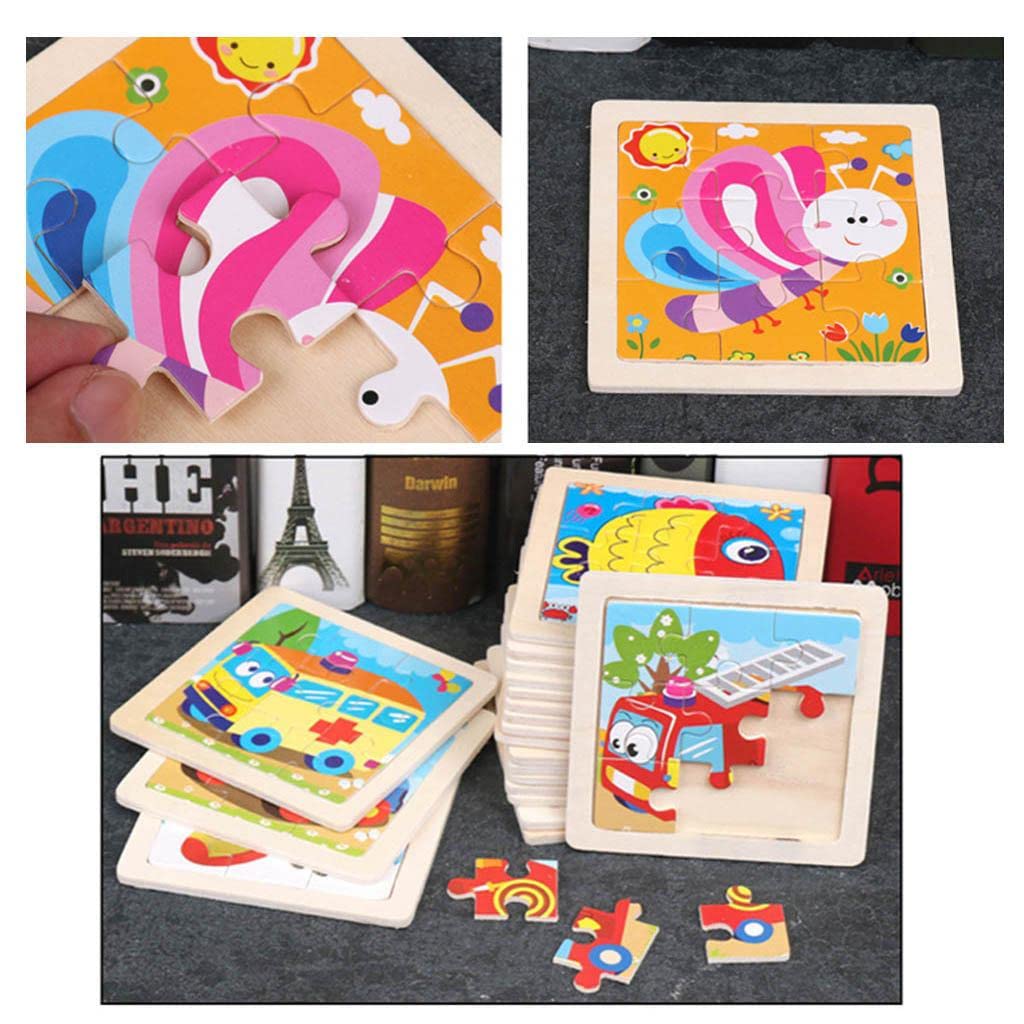 Enakshi Wooden Animal Peg Puzzle - Montessori Learning Toy for Toddlers & Preschool Kids - Early Education Wooden Puzzle for Fine Motor Skills - Perfect for Home, Classroom & Daycare Playtime