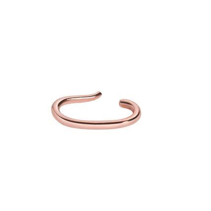 Rose Gold Plated Mono Billy Cuff Earrings - Elegant White Gold Hoop Earrings for Women, Perfect for Parties, Weddings & Everyday Wear