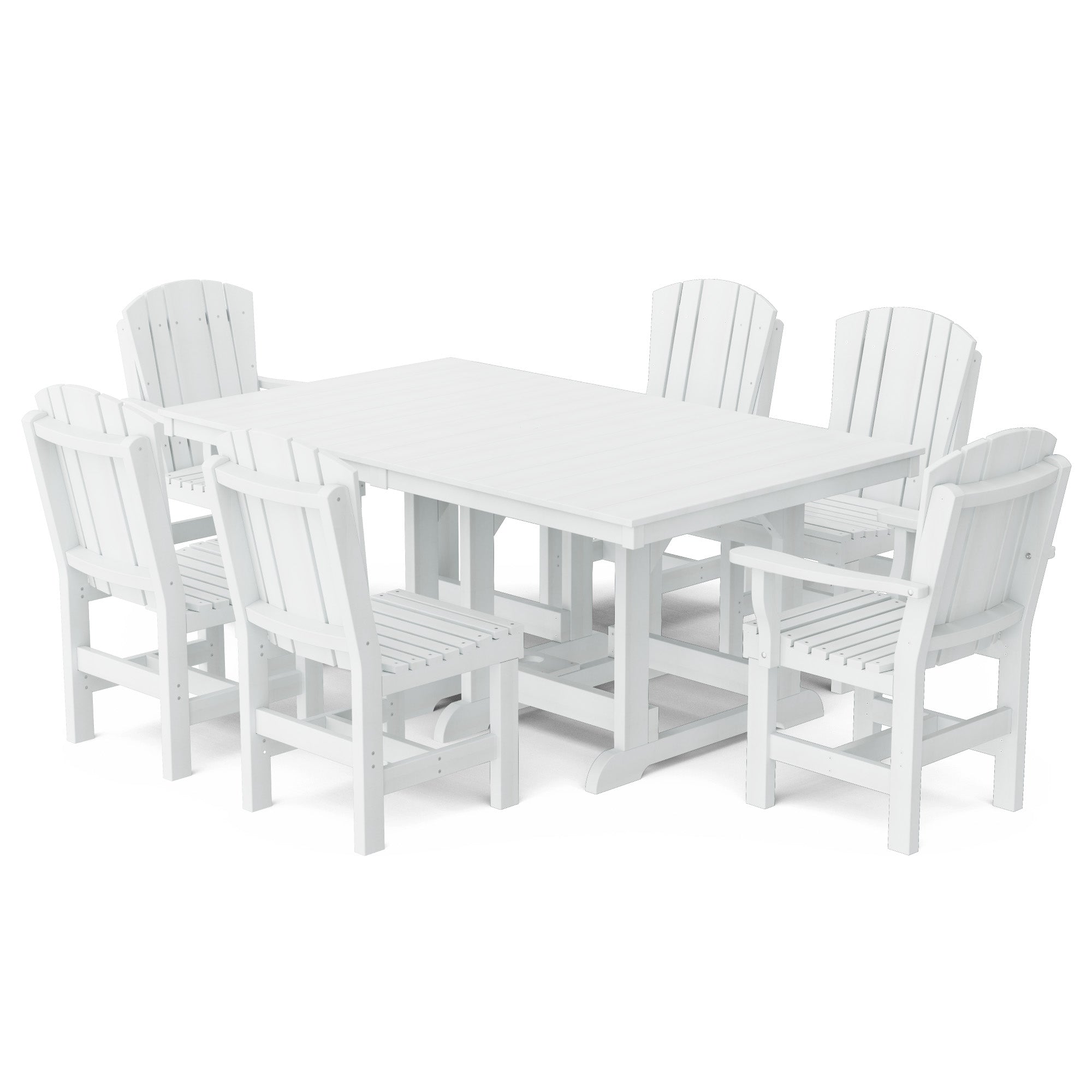 Heritage 7-Piece 44x72 Inch Dining Table Set with Chairs - Perfect for Family Gatherings, Dinner Parties & Outdoor Entertaining