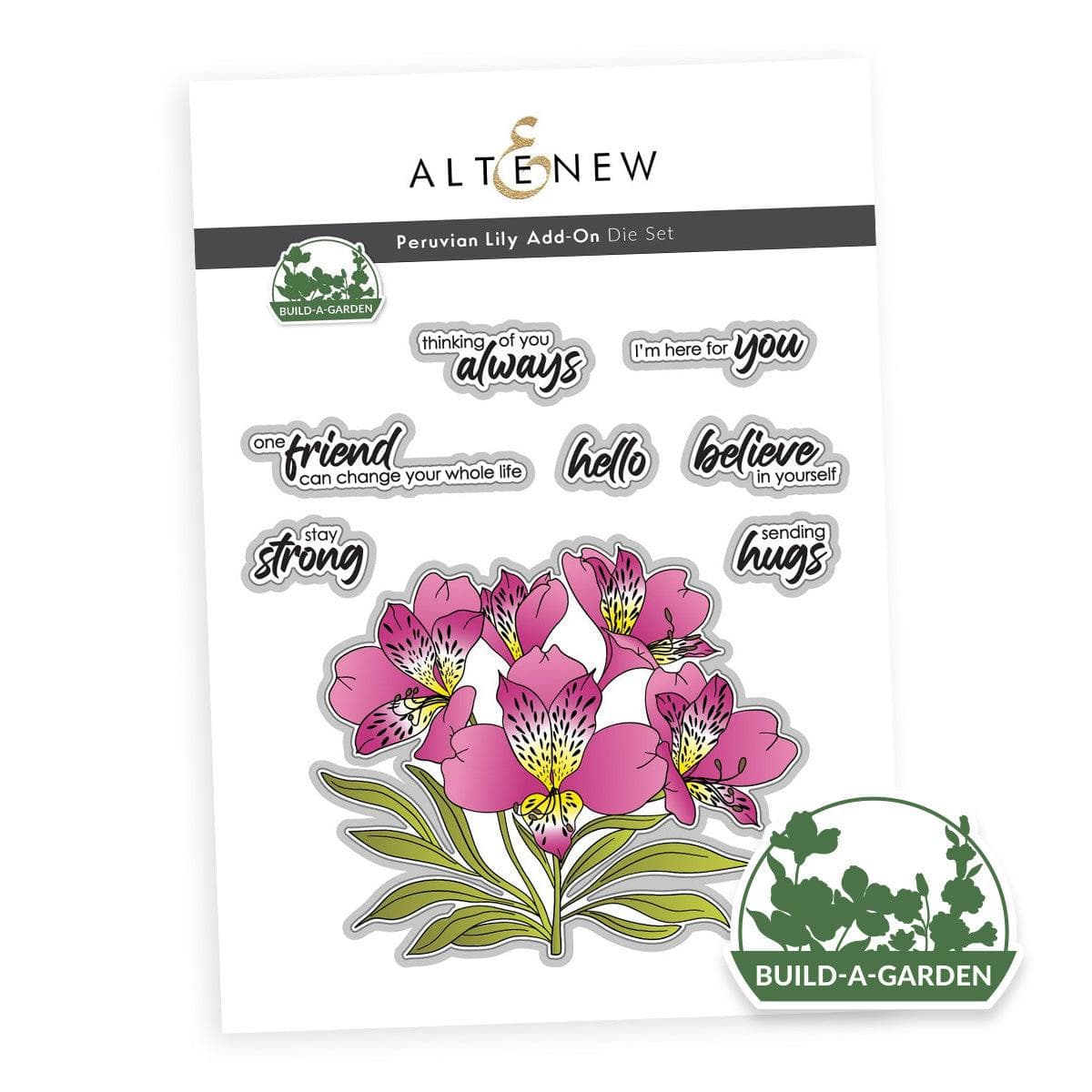 Peruvian Lily Add-On Die Set for DIY Garden Crafting - Perfect for Scrapbooking, Card Making, and Home Decor Projects