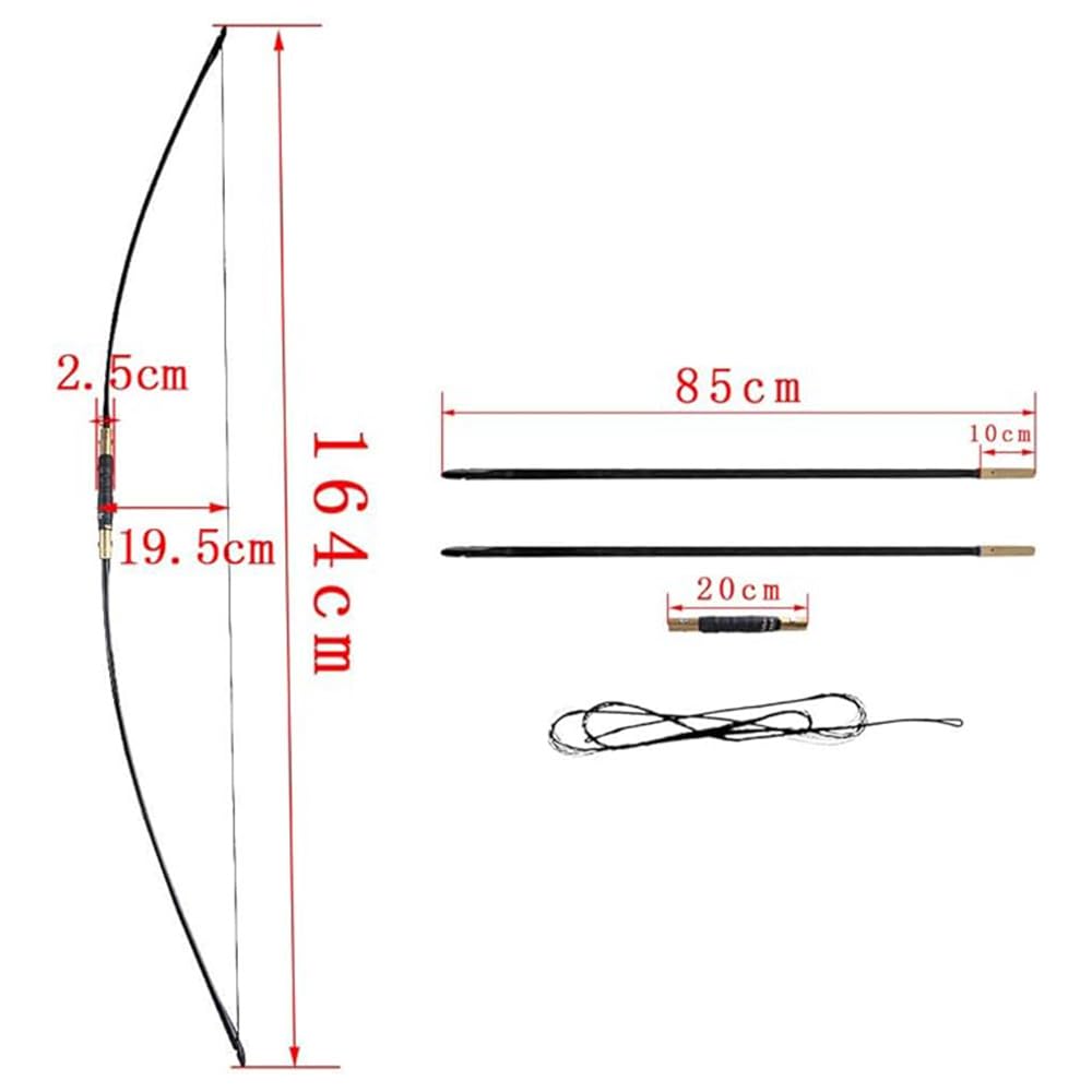 Traditional Long Bow 25-120 Lbs Takedown Recurve Bow | Right & Left Hand English Longbow for Archery, Target Practice & Hunting | Perfect for Beginners & Outdoor Enthusiasts