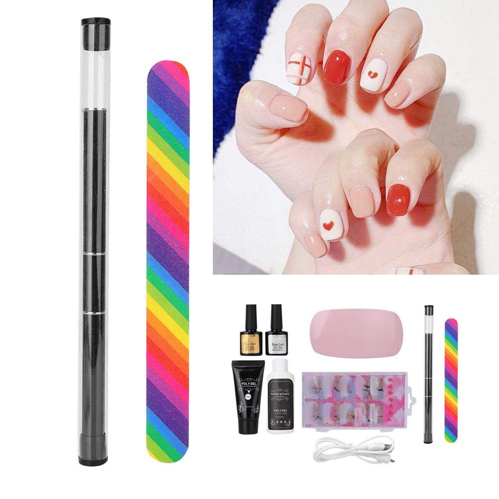 Professional Gel Nail Polish Kit - UV LED Nail Dryer Lamp, Nail Glue & Complete DIY Manicure Tools Set for Home & Salon Use (Transparent) | Perfect for Nail Art, French Tips & Gel Extensions