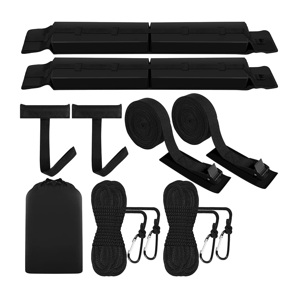 LOZJOKAD Soft Roof Rack Pads for Kayak, Surfboard & SUP - Universal Car Luggage Carrier Accessories | Perfect for Outdoor Adventures, Camping & Water Sports