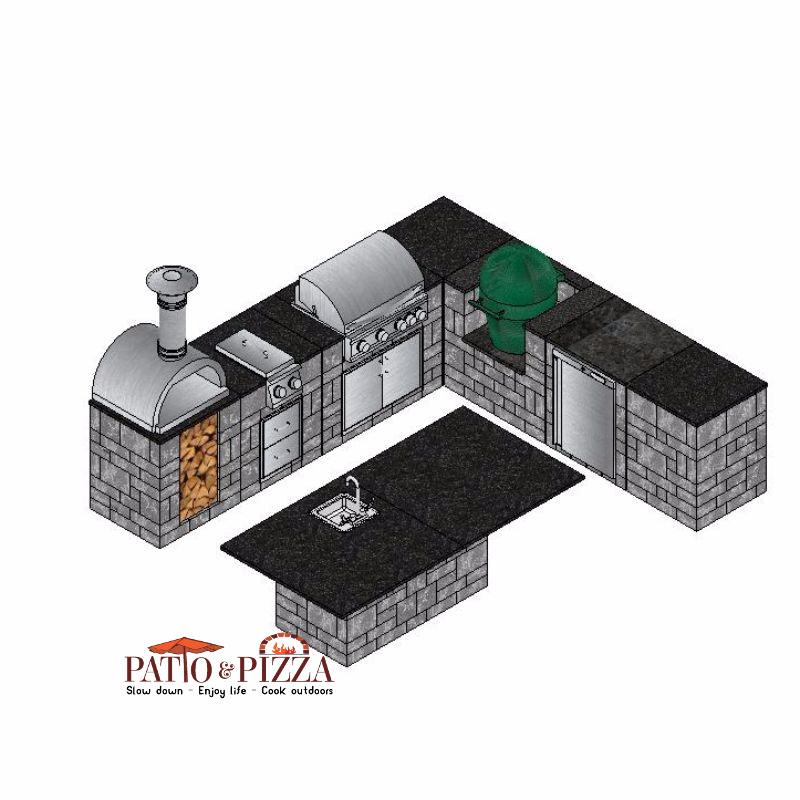 Necessories Kitchen Island Cabinet Kit - Premium Modular Storage Solution for Modern Kitchens | Perfect for Small Spaces, Open Shelving & Organization