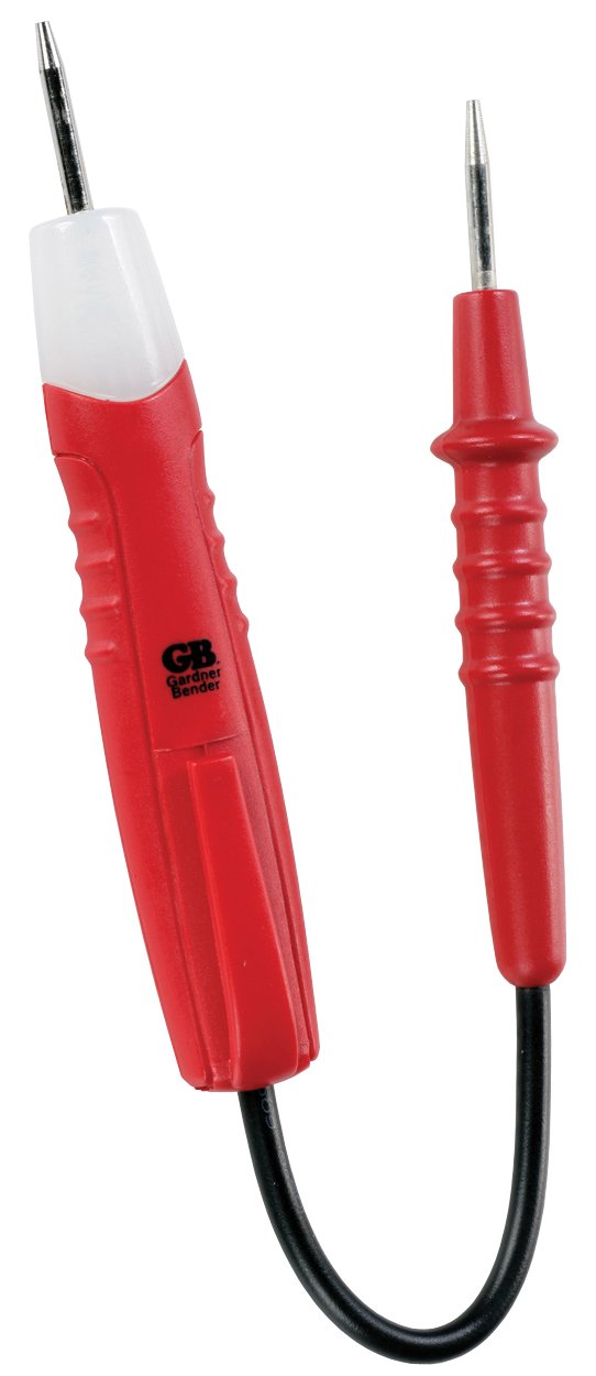 Gardner Bender GET-3100 Digital Twin Probe Circuit Tester - 12V/24V Voltage Tester for Automotive & Home Electrical Diagnostics | Perfect for Car Battery, Fuse Box & Outlet Testing