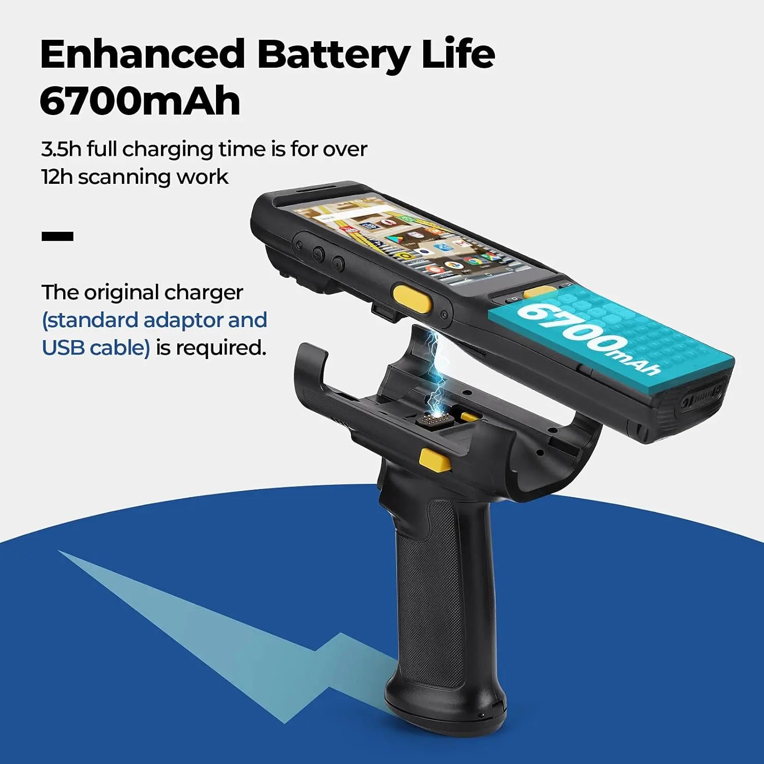 MUNBYN 088P Android 11 Handheld PDA with Zebra 4850 Barcode Scanner - Inventory Management, Warehouse & Retail Use