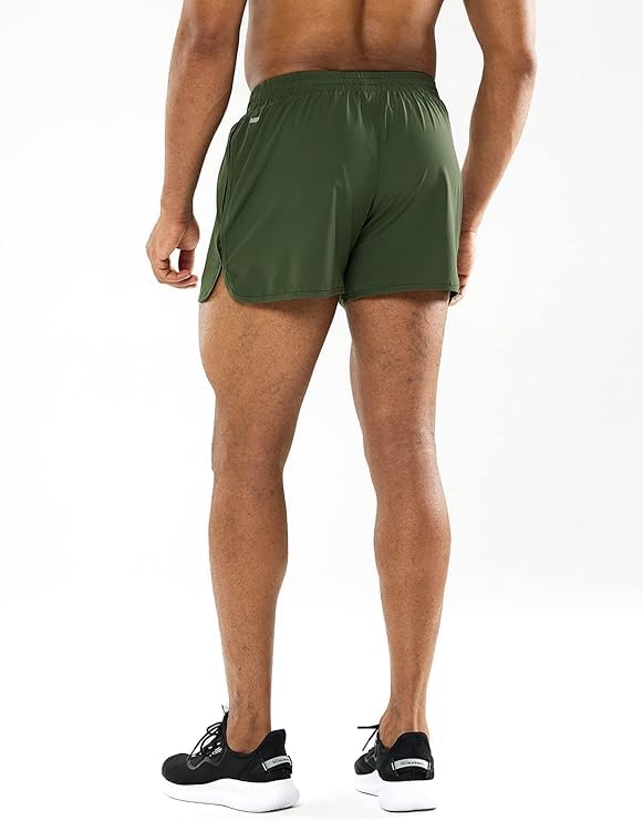 MIER Men's 3 Inch Quick Dry Running Shorts - Lightweight Water Resistant Athletic Workout Lined Shorts with Mesh Liner - Perfect for Jogging, Gym Training & Outdoor Sports