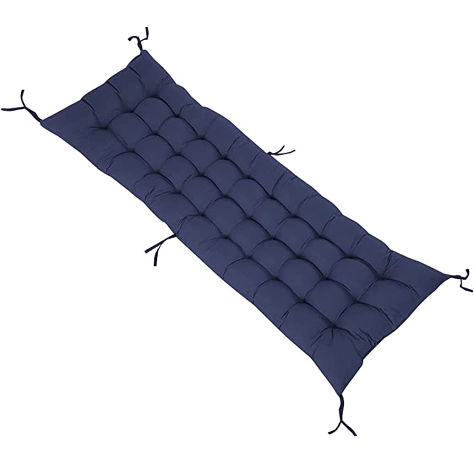 Outdoor/Indoor Garden Patio Bench Cushion - Thick Non-Slip Rectangle Chaise Lounge Chair Pad for Sun Lounger, Lawn & Dining - Navy Blue | Perfect for Backyard, Poolside & Patio Relaxation