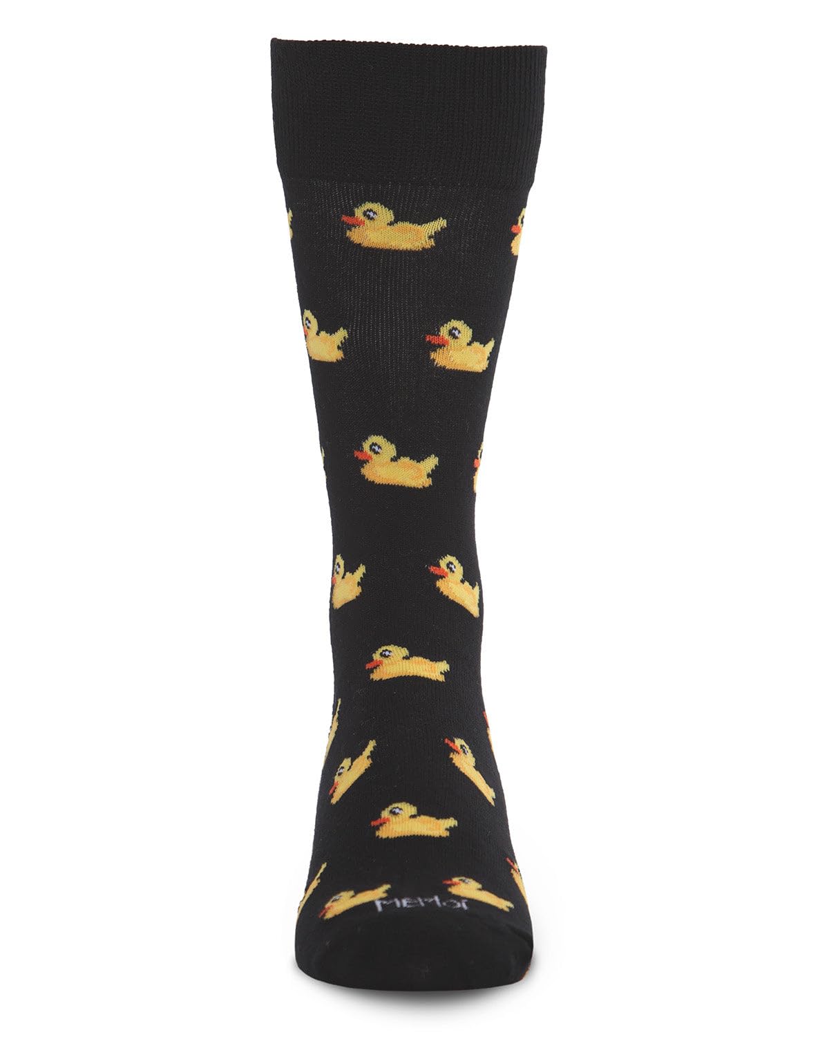 MeMoi Men's Novelty Rubber Duck Rayon Blend Crew Socks - Fun Casual Socks for Work, Gifts & Everyday Wear