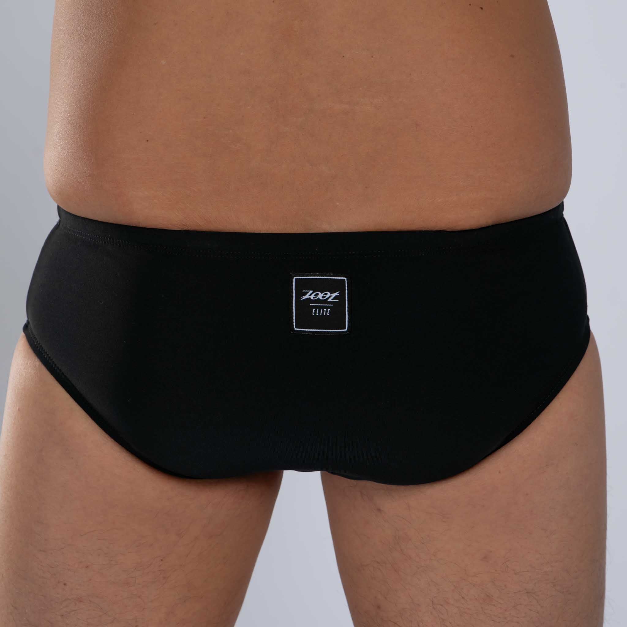 Men's Elite Swim Brief - High Performance Swimwear for Competitive Swimming & Training - Black - Perfect for Lap Swimming, Water Aerobics & Beach Volleyball