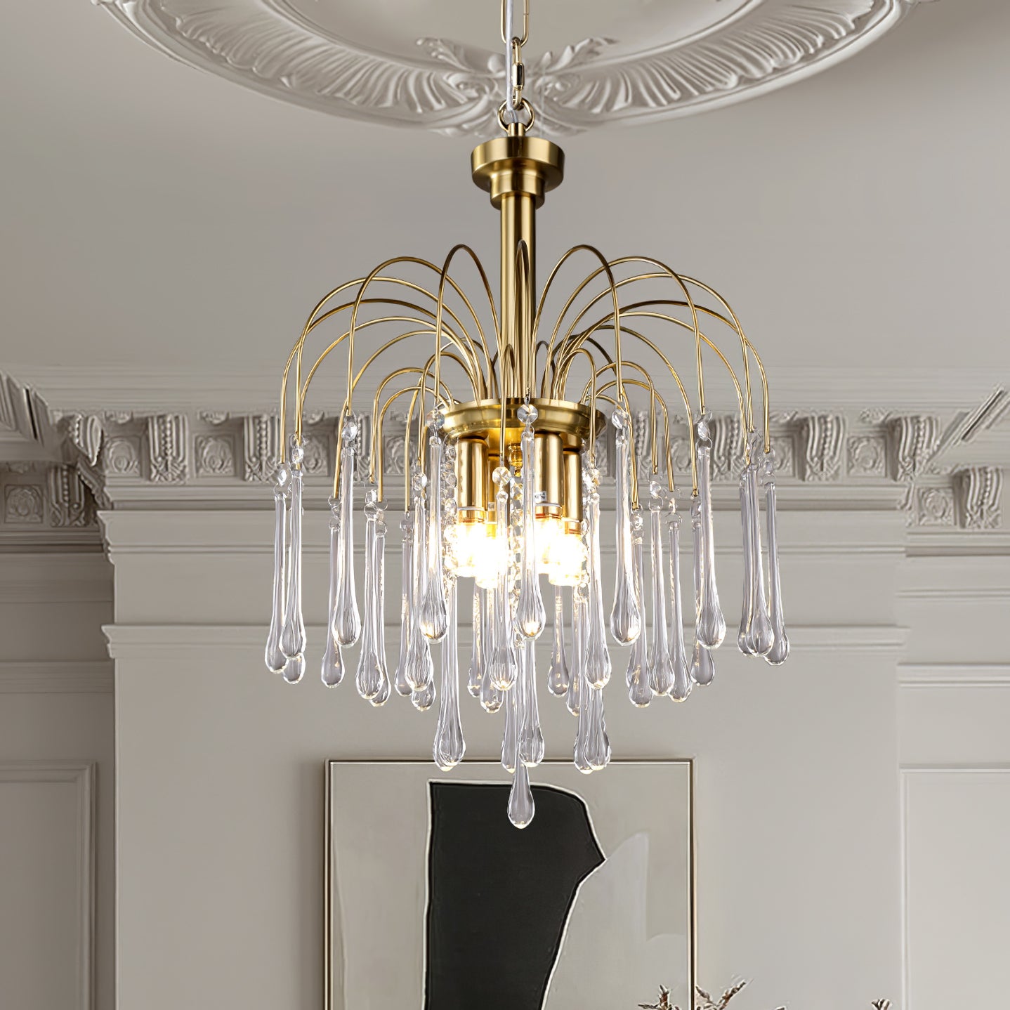 Elegant Maltose Crystal Chandelier - Modern Luxury Lighting for Dining Room, Living Room & Bedroom