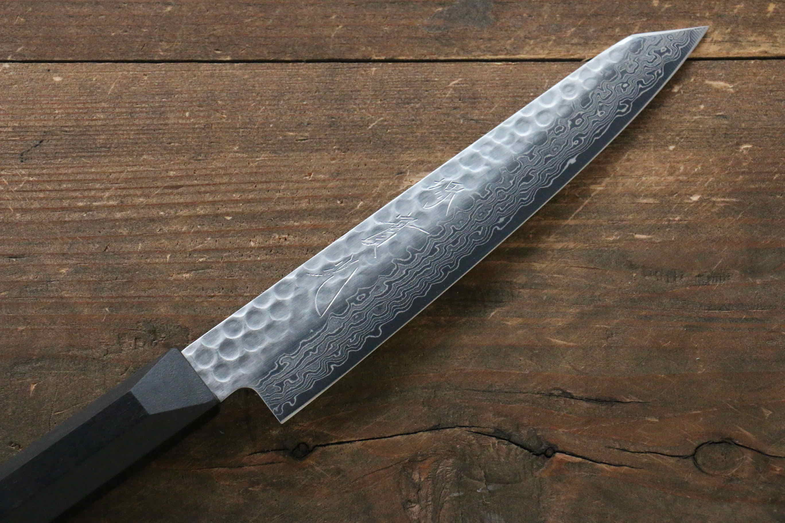Premium Jikko VG10 17-Layer Kiritsuke Petty Utility Knife 140mm - Japanese Damascus Steel Blade with Ebony Wood Handle - Perfect for Slicing, Peeling & Precision Kitchen Tasks