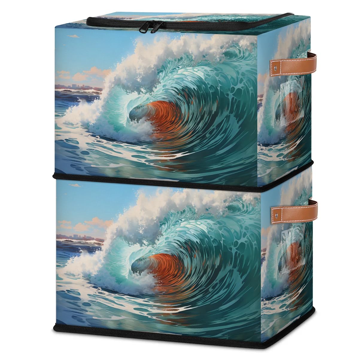 Collapsible Storage Bins with Lids - Stackable Fabric Storage Cubes for Clothes, Toys, Blankets | Dustproof Closet Organizer | Home & Office Organization Solution | Perfect for Bedroom, Nursery, and Garage Storage