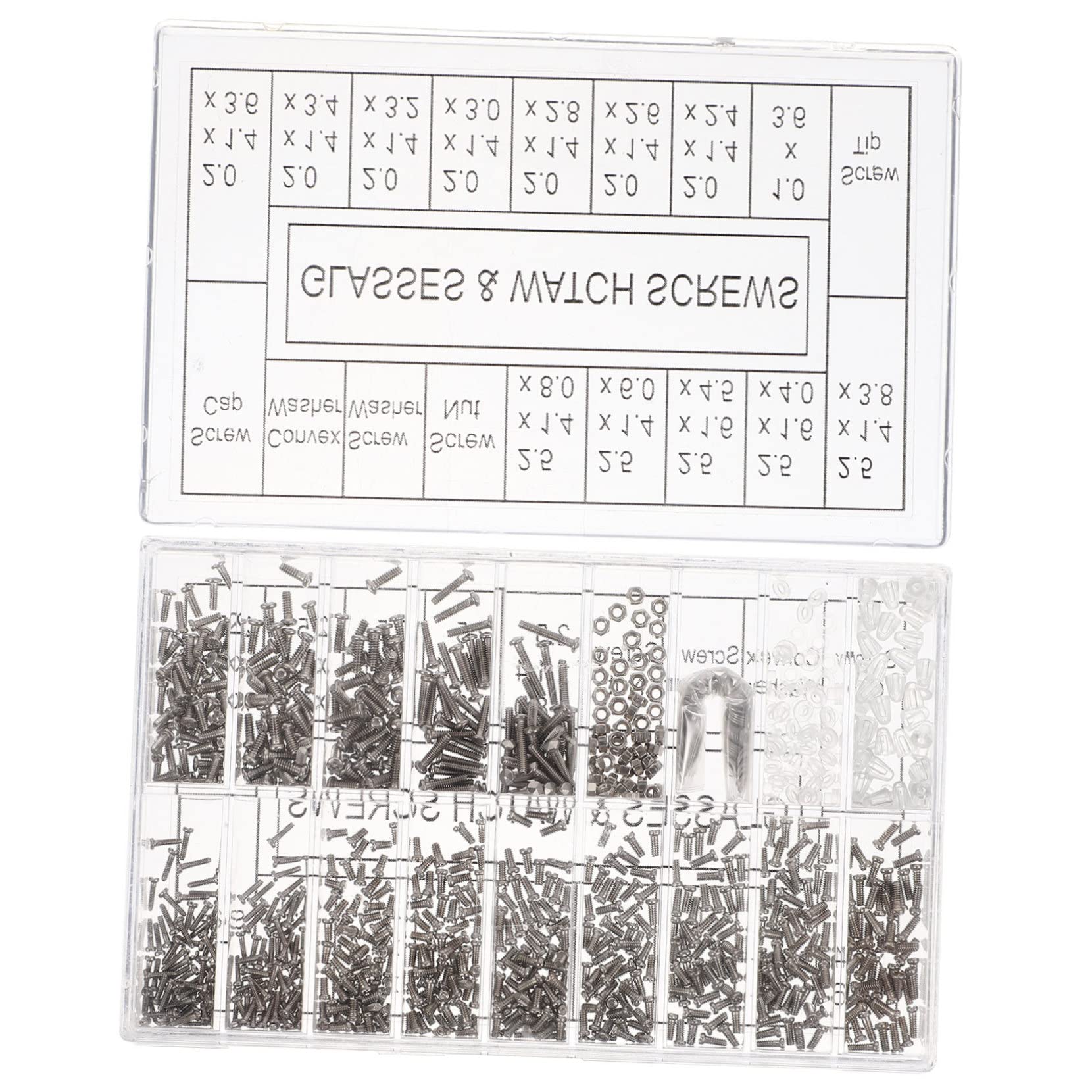 PartyKingdom Professional Glasses Repair Kit - 1 Set Glasses Screws, Nose Pads & Watch Components for Eyewear & Watch Repair | Durable Metal Accessories for Glasses Frames, Sunglasses & Smartwatches