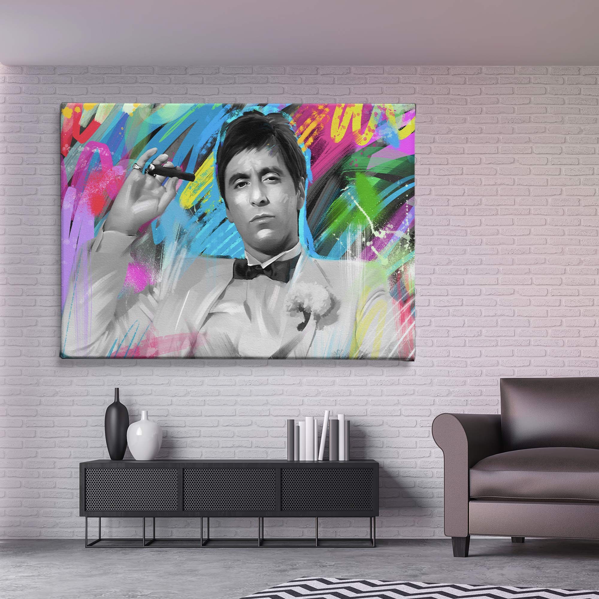 Scarface King Style 2 Canvas Wall Art - 36