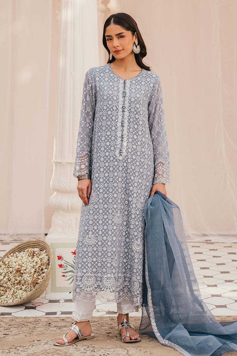IRIS SHINE 2-Piece Ethnic Outfit Set (Embroidered Shirt & Dupatta Scarf) for Women | Traditional Indian Wear for Festivals, Weddings & Special Occasions